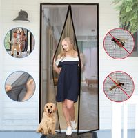 YUFER Fiberglass Magnetic Screen Door 36×82 Reinforced Magnetic Mesh Screen Door with Door Screen Magnetic Closure,Velcro Screen Door Full Frame - Fits Door Size up to 35''x82'' Max,Grey...