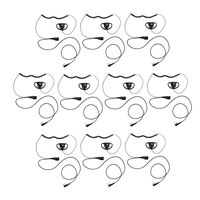 10 Pack Maxtop AEH0407D-K2 D-Sharp Earhanger PTT for Kenwood Nexedge NX-220 NX-230 NX-240V NX-320 NX-340U NX-420