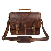 Leather Laptop Messenger Bag for Men - Handmade Laptop Briefcase Satchel by Leather Centric