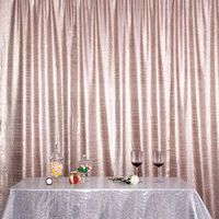 Eternal Beauty Satin Sequin Backdrop Curtain, Glittery Photography Backdrops, Thick Non-Transparent Shiny Party Sequin Curtain (Light Champage,5Ft x 7Ft)