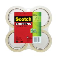 Scotch Sure Start Shipping Packaging Tape, 1.88 in. x 54.6 yds., Clear, 4 Rolls/Pack