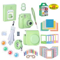 Fujifilm Instax Mini 9 Instant Film Camera Bundle with Over 15 Accessories | 20 Sheets of Instant Film + Mini Nine Leather Case + Photo Album + Lens Filters + Mini Frames + More