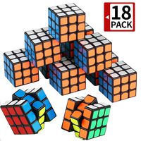 MAPIXO Mini Cube, Puzzle Party Toy(18 Pack), Eco-Friendly Material with Vivid Colors,Party Favor School Supplies Puzzle Game Set for Boy Girl Kid Child, Magic Cube Goody Bag Filler Birthday Gift