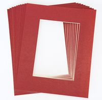 Pack of 10 BURGUNDY 11x14 Picture Mats Matting with White Core Bevel Cut for 8x10 Pictures