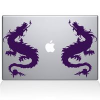 The Decal Guru Double Dragon MacBook Decal Vinyl Sticker - 12" MacBook - Lavender (1055-MAC-12M-LAV)
