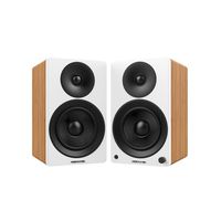 Fluance Ai40W Powered Two-Way 5" 2.0 Bookshelf Speakers with 70W Class D Amplifier for Turntable, PC, HDTV & Bluetooth aptX Wireless Music Streaming (Lucky Bamboo)