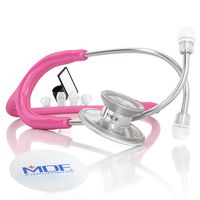 MDF Acoustica Deluxe Lightweight Dual Head Stethoscope - Free-Parts-for-Life & - Fuchsia (MDF747XP-32)