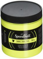 Speedball Art Products Fabric Screen Printing Ink Fluorescent, 8 oz, Yellow