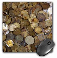 3dRose LLC 8 x 8 x 0.25 Bulgaria Money Stotinki Coin Cindy Miller Hopkins Mouse Pad (mp_81090_1)