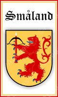 Smaland Sweden Coat of Arms Computer Tablet Decal Sticker 3x5 inches