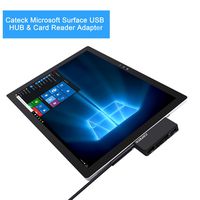Microsoft Surface USB Hub, Cateck High Speed USB 3.0 with 2-Slot Card Reader 4 in 1 Adapter- SD(HC),TF, USB 3.0 Port, USB Host with Optional Micro USB Input