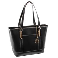McKlein, M Series, Arya, Top Grain Cowhide Leather, Leather Ladies' Tote with Tablet Pocket, Black (97715)