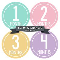 Months in Motion Baby Monthly Stickers - Baby Milestone Stickers - Newborn Girl Stickers - Month Stickers for Baby Girl - Baby Girl Stickers - Newborn Monthly Milestone - Belly Sticker