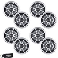 Wet Sounds - Four Pairs of XS-65i-S Silver Marine Grade 6.5" Speakers - 60 RMS 120 Max
