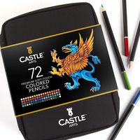 Castle Art Supplies 72 Colored Pencils Zip-Up Set - Easy Zipper Case to Store and Protect Your Coloring Pencils