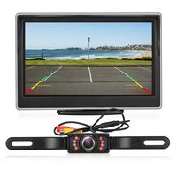 EEEKit AUTO Digital Backup Camera, Stable Signal Reverse Camera Kit with 5'' LCD Monitor 12V-24V,IP 68 Waterproof,Parking Rear View Camera for Cars,Trucks,RV,SUV,Trailer