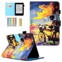 LittleMax Case for Amazon Kindle Paperwhite 1/2/3/4,PU Leather Kickstand Auto Wake/Sleep Cover for Amazon Kindle Paperwhite (2012/2013 / 2015/2016 Version)-4 Bicycle Boy