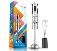 CHEW FUN Multipurpose Immersion Hand Blender 【Gift Box】Poweful 500 Watt,9-Speed,High Power Low Noise,2-in-1 includes Detachable Chopper and Egg Whisk with lifetime warranty guaranteed