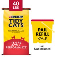 Purina Tidy Cats Clumping Cat Litter, 24/7 Performance Multi Cat Litter - 40 lb. Bag