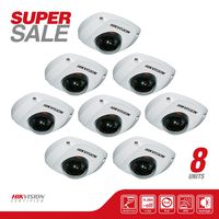 NEW! 8 Hikvision DS-2CD2510F Mini Dome Network Surveillance HD Camera 1.3 MP 1280X960, 4mm Lens, Poe, Vandal Proof, IP66 Weatherproof, H.264/MJPEG, Day/Night Auto Switch, Micro SD/SDHC/SDXC Card Slot