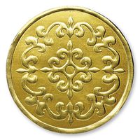 Castillo Filigree Embossed Foil Certificate Seals, 32 Count (Gold)