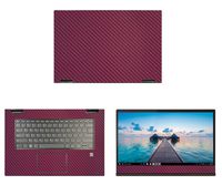 decalrus - Protective Decal for Lenovo Yoga 730 15 (15.6" Screen) Laptop Wine Carbon Fiber Skin case Cover wrap CFlenovoYoga730_15Wine