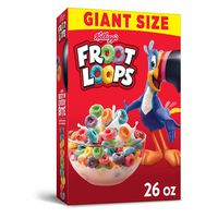 Kellogg's Froot Loops Cereal - Fruity Flavorful Breakfast Kids Love, Giant-Size, 26 oz Box