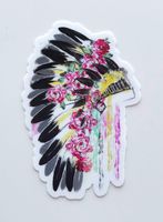 StyleMoca Flower Indian Sticker Premium Quality Matte Waterproof Vinyl Stickers for Water Bottles, Tumblers, Cars, Snowboards, Laptops, and More