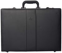 Solo New York Grand Central Attaché Case with Dual Combination Locks, Hard-sided Briefcase for Men and Women, Black