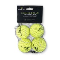 Hyper Pet Tennis Balls for Dogs, Pet Safe Dog Toys for Exercise and Training, Pack of 4, Green