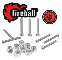 Fireball Dragon Stainless Steel Skateboard Hardware Set (Flat Allen, 1.75")