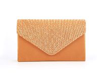 Nodykka Women Evening Envelope Rhinestone Frosted Handbag Party Bridal Clutch Purse Shoulder Cross Body Bag