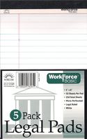 Norcom Junior Legal Pad, 5 x 8 Inches, 50 Sheets per Pad, White, 5 Pack (76561-12)