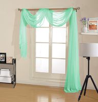 Decotex Premium Quality Sheer Voile Scarf Valance for Home & Event Designs (54" X 216", Mint)
