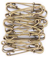 LeBeila Heavy Duty Safety Pins - Stainless Steel Safety Pins for Blankets/Skirts / Kilts/Crafts Metal Large 20 pcs in Bulk (2 inch, Bronze)