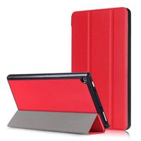 XBE Amazon All-New Fire HD 8 2017 (7th Generation)/ Fire HD 8 2016 (6th Generation) Case, with Multiple Viewing Angles and Auto Wake/Sleep Function (Red)