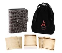 Forged Dice Co Spellbook of Incantations (Dragon Skin Edition) Spellbook Card Holder & Deck of Dry Erase Cards with Velvet Storage Bag - Storage for D&D Spell Book Monster Magic Item Cards