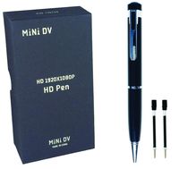 Mini Camcorder Pen HD 1080p - Hidden Camera Spy Pen Video Only Recording - Great Video Quality Even in Low Light - Ready to Use On PC & Mac - Includes Refills & SD Card