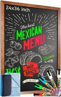Chalk Board Sign Chalkboard Blackboard - Hanging Chalkboard Sign Black Board Chalkboards Framed Large Chalkboard 24x36 Chalk Boards with Frame Magnetic Chalkboard Chalk Markers Kids Chalkboard Eraser