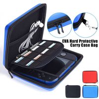 Linkstyle Nintendo 2DS Case with Game Storage, Nintendo 2DS Hard EVA Carrying Case Cover Bag Protective Travel Storage Cover Pouch with 8 Game Holders Double Zipper for Nintendo 2DS (Blue)