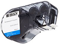 Brady MC-125-342 Polyolefin B-342 Black on White Label Maker Cartridge, 7' Width x 15/64" Height, For BMP51/BMP53 Printers