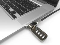 Maclocks MBALDGZ01CL Ledge Security Laptop Lock Slot Adapter with Combimation Lock for MacBook Air (Silver)