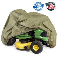 Universal Lawn Tractor Mower Cover - Armor Shield Waterproof Marine Grade Canvas, Weather Resistant with Mildew and Dust Protection - Indoor and Outdoor Protective Storage - Pyle PCVLTR11 (Green)
