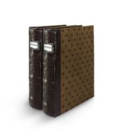 Bellagio-Italia Tuscany Chestnut DVD Storage Binder Set - Stores Up to 96 DVDs, CDs, or Blu-Rays - Stores DVD Cover Art - Acid-Free Sheets