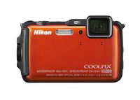 Nikon COOLPIX AW120 16 MP Wi-Fi and Waterproof Digital Camera with GPS and Full HD 1080p Video (Orange) (Discontinued by Manufacturer)