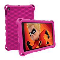 Tablet Case for Kids - ANTIKE Kids Shock Proof Protective Cover Case with Handle Stand for 7 Inch Display Tablet(Rose)
