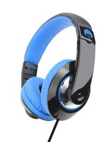 RockPapa Comfort+ Adjustable Over Ear Headphones Earphones with Microphone in-line Volume for Adults Kids Childs Teens, Smartphones Laptops DVD MP3/4 Surface iPhone iPod iPad MacBook Black Blue