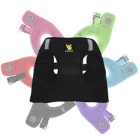 EcoBark Rapid Fastener Super Comfort Fully Adjustable Double Padded Step in Dog Harness (XXS, Black)