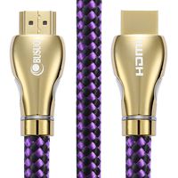 2.0 HDMI Cable 30ft - BUSUQ HDMI (4K@60HZ) Ready 26AWG Nylon Braided- High Speed 18Gbps - Gold Plated Connectors - Ethernet, Audio Return Video 2160p, for HDR 1080p - Xbox Playstation PS4 PC, TV