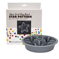 Leashboss Slow Feed Dog Bowl for Raised Pet Feeders - Maze Food Bowl Compatible with Elevated Diners (2 Cup - 7.5-8 Inch Feeder Holes, Gray)